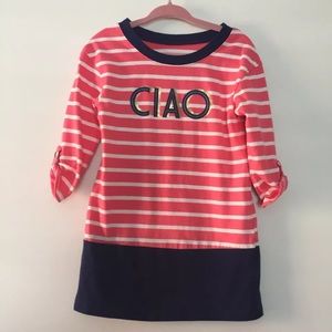 CHEROKEE Dress 2T CIAO Pink Blue Stripe Italy